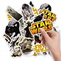 NAKLEJKI NA ZESZYT NALEPKA Z POSTACIAMI FILM GWIEZDNE WOJNY WZORY 10SZT