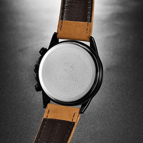 Zegarek Męski Elegancki Benyar Chronograf +Pudełko na Arena.pl