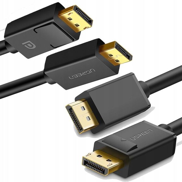 Kabel DisplayPort 1.2 SZYBKI KABEL PRZEWÓD WYTRZYMAŁY 3D 4K 60Hz 2m UGREEN zdjęcie 1