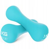 HANTELKI WINYLOWE DO TRENINGU FITNESS OBCIĄŻENIE WZMOCNIENIE MIĘŚNI 2x1 KG