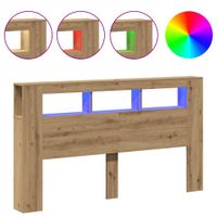 Wezgłowie łóżka z LED, dąb artisan, 180x18,5x103,5 cm