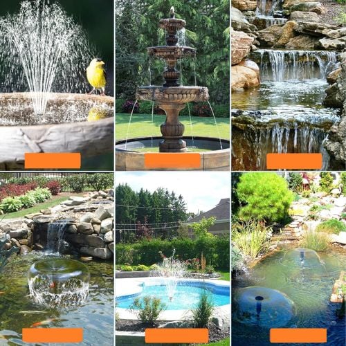 UŻYWANE Pompa solarna do oczka wodnego Biling 35W z 4 dyszami natryskowymi na Arena.pl