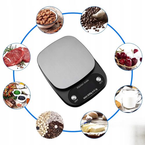 Waga kuchenna ARSA GO 0.1g TARA BATERIE GRAM UNCJA KARAT GRAM czarny 5 kg na Arena.pl