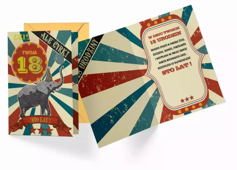 Karnet B6 Pr-392 Urodziny 18 zdjęcie 1