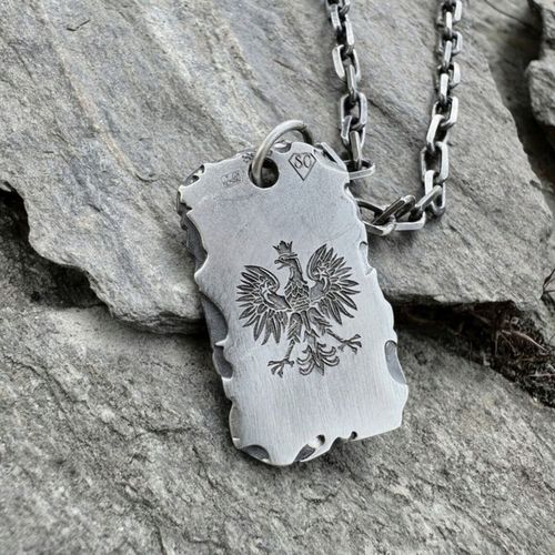 Unikatowy nieśmiertelnik Raw Edge Twój grawer s925 zawieszka na łańcuszek na Arena.pl