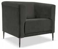 Fotel TOLEDO szary Vena 20 stylowy nowoczesny welur/velvet PRODUCENT