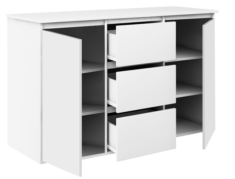 KOMODA MEGAN K3 BIAŁA na ubrania do salonu przedpokoju sypialni zdjęcie 5