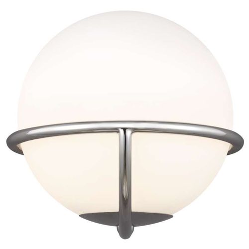 Kinkiet LAMPA ścienna Apollo FE-APOLLO1-PN Elstead FEISS metalowa OPRAWA szklana kula ball condi nikiel biała na Arena.pl