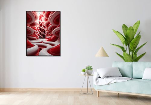 Plakat 75x100cm Czerwone Wiry na Arena.pl