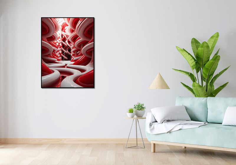 Plakat 75x100cm Czerwone Wiry zdjęcie 4