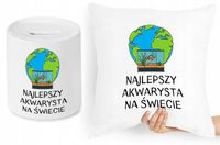 Dla Akwarysty Zestaw Poduszka + Skarbonka Z Nadrukiem Ze Zdjęciem
