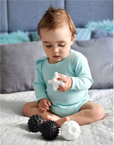 AKUKU Piłeczki SENSORYCZNE KONTRASTOWE CZARNO BIAŁE piłki SENSORKY od 0m+ na Arena.pl