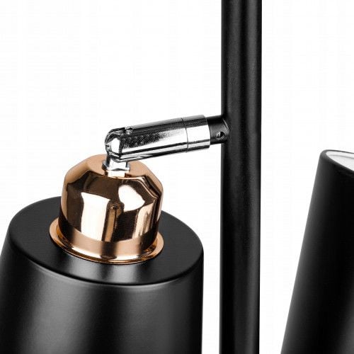 LAMPA PODŁOGOWA KOKO STALOWA REGULOWANA LED E27 60W CZARNA ZŁOTA na Arena.pl