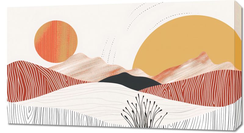 Obraz 90x50cm Roztańczone Słońce zdjęcie 1