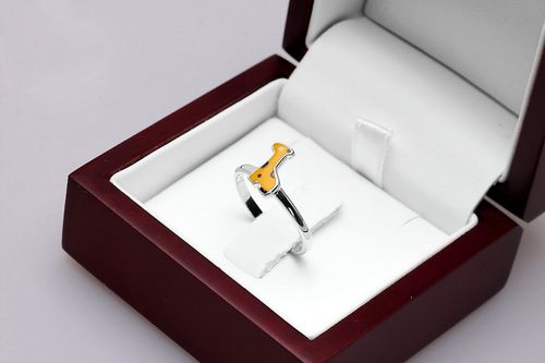 Srebrny pierścionek PSE3478 - Emalia na Arena.pl