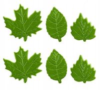 DEKORACJA CZEKOLADOWA - liście zielone 6szt