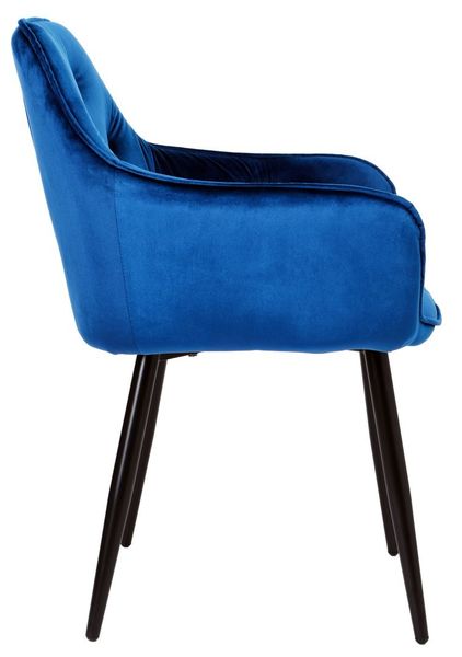Krzesło welurowe NEVADA VELVET granatowe zdjęcie 5