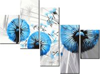 100 75CM OBRAZ 5 ELEM DMUCHAWCE BŁĘKICIE ŚCIENNY
