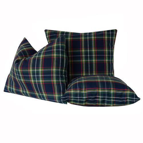 Poszewka Świąteczna Poduszka Granatowa krata Poduszka 40x60cm na Arena.pl