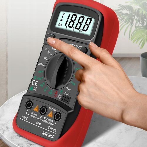 MIERNIK MULTIMETR CYFROWY PRĄDU NAPIĘCIA LCD TESTER UNIWERSALNY AC DC 10A na Arena.pl