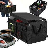 ORGANIZER DO BAGAŻNIKA SAMOCHODOWEGO Z POKRYWĄ USZTYWNIANY XXL 60X37X30 CM