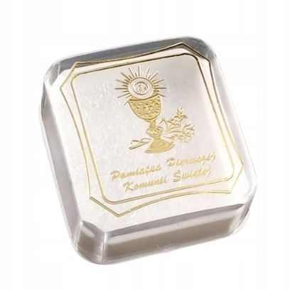 ŁAŃCUSZEK SREBRNY MEDALIK KOMUNIJNY + PUDEŁKO DO KOMUNI / NA CHRZEST na Arena.pl