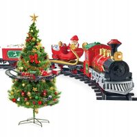 KOLEJKA NA CHOINKĘ OZDOBA CHOINKOWA ŚWIĄTECZNA JEŻDŻĄCY POCIĄG NA CHOINCE