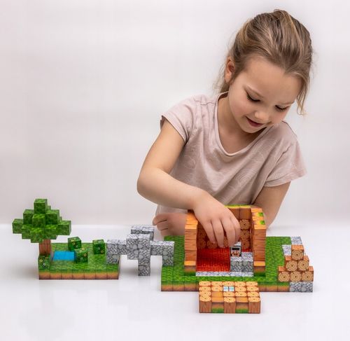 Magnetyczne klocki kostki budowlane modułowe konstrukcyjne 3d 312 elementów na Arena.pl