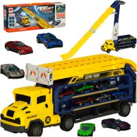 Tor Wyścigowy Laweta Transporter 2w1 Samochody Dla Dzieci 6 Autek Zestaw