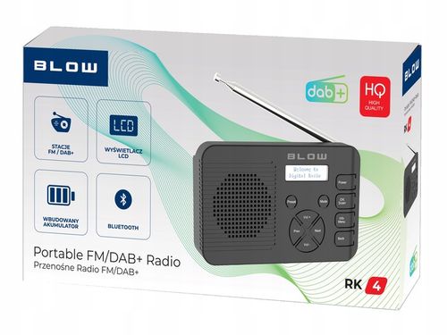 RADIO CYFROWE KUCHENNE BUDOWLANE PRZENOŚNE LCD BLUETOOTH DAB+ FM AUX na Arena.pl