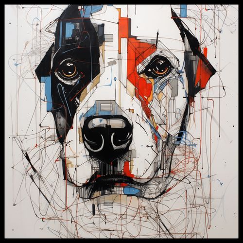 Plakat 50x50cm Przyrysowany Psiak na Arena.pl