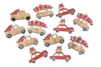 ozdoby z drewna- autka w paczce 12szt/pacz 208CAN18A0902