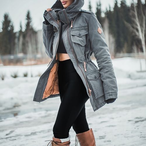 Leginsy ocieplane damskie grube legginsy thermo ciepłe z lekkim na Arena.pl