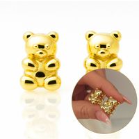 kolczyki ze stali szlachetnej platerowane 14k złotem, zapięcie angielskie