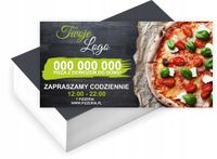 Wizytówki firmowe GOTOWY PROJEKT GRATIS 200 sztuk PIZZA Z DOWOZEM PIZZERIA