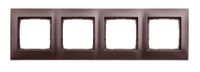 Simon54 Ramka 4- krotna DR4/46 brązowy