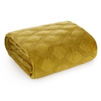 Narzuta pikowana Sofia 5 220X240 cm miodowa welur hot-press