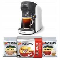Ekspres na kapsułki Bosch Tassimo Finesse BIAŁY + 3x Tassimo