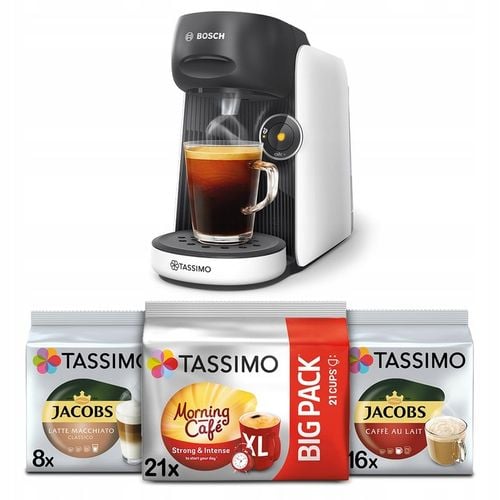 Ekspres na kapsułki Bosch Tassimo Finesse BIAŁY + 3x Tassimo na Arena.pl