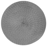 Podkładka mata na stół dekoracyjna okrągła 38 cm szara ciemna tworzywo PVC