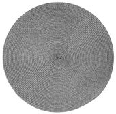 Podkładka mata na stół dekoracyjna okrągła 38 cm szara ciemna tworzywo PVC
