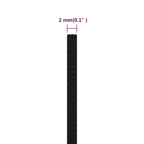 Linka robocza, czarna, 2 mm, 25 m, poliester na Arena.pl