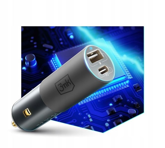 Ładowarka samochodowa 3mk 100W + Kabel USB-C 2m 5A zdjęcie 3