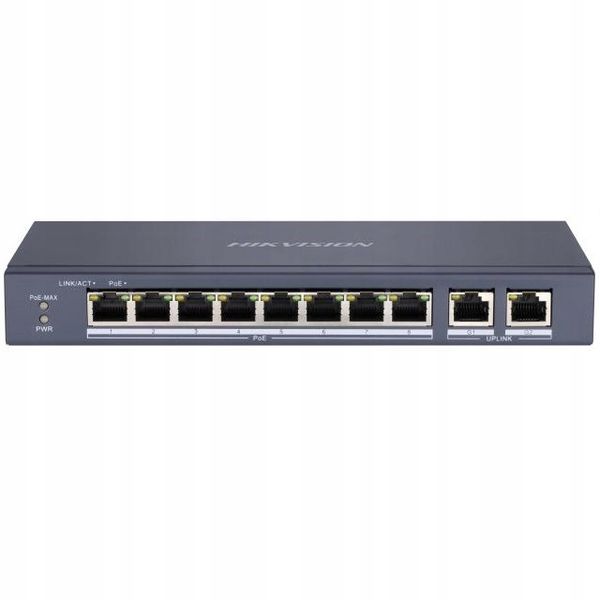 SWITCH HIKVISION DS-3E0310P-E/M 10 PORTÓW NIEBIESKI zdjęcie 2