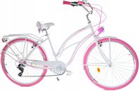 Rower Dallas Cruiser 28" 7spd Lady Alu - biały z różem