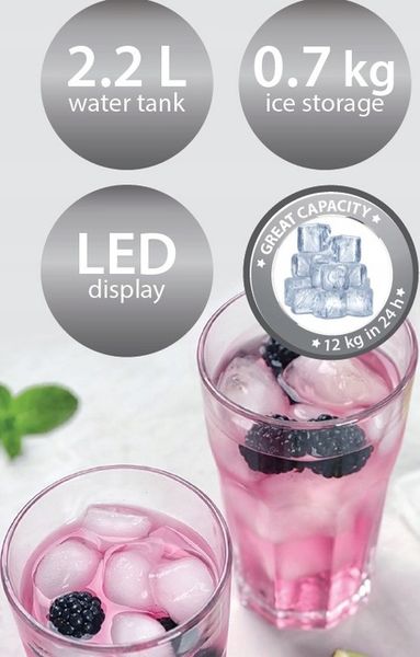 MOCNA KOSTKARKA DO LODU MASZYNA DO KOSTEK INOX S/L 12kg/dzień 240W zdjęcie 7