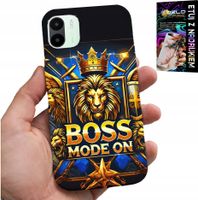 ETUI DO XIAOMI REDMI A1 - BOSS LEW Z KORONĄ NA TARCZY CASE + FOLIA