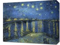 Obraz 50x40cm Gwiaździsta Noc nad Rodanem, Van Gogh Vintage