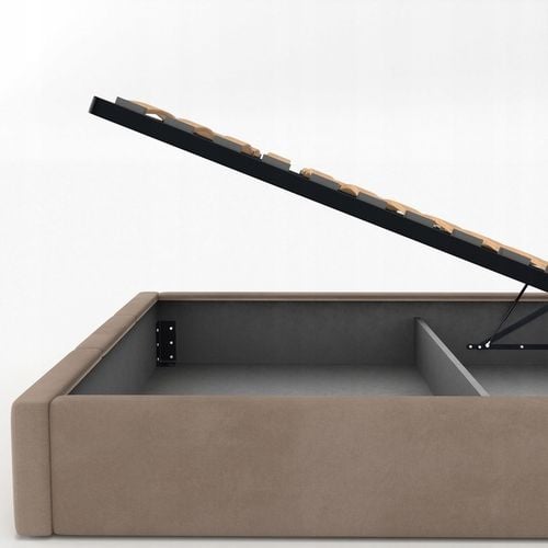 ŁÓŻKO TAPICEROWANE DO SYPIALNI 160x200 ŁÓŻKO PODWÓJNE Z POJEMNIKIEM na Arena.pl