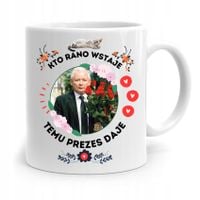 Kubek Śmieszny Prezesa Pis Jarosław Kaczyński Z Nadrukiem Ze Zdjęciem